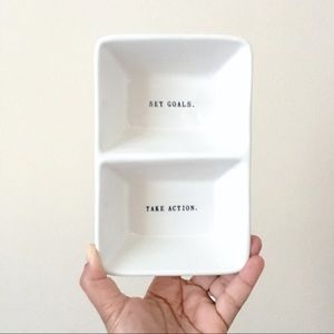 Rae Dunn Set Goals, Take Action Desk Organizer